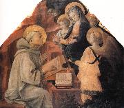 Fra Filippo Lippi St Bernard's Vision of the Virgin oil painting artist